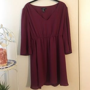 Burgundy flowy dress 🥀